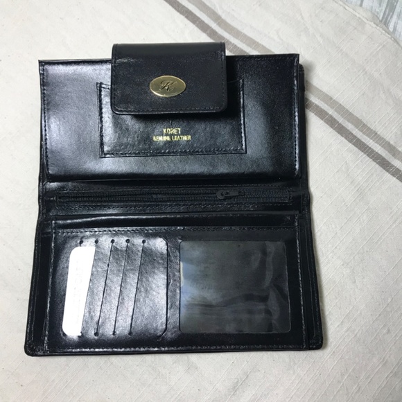 Black Koret leather wallet - Picture 4 of 5